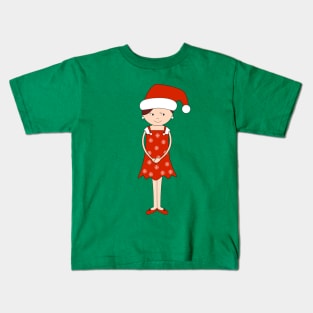 Christmas Special Elf Girl Digital Art | Christmas Special | illusima Kids T-Shirt